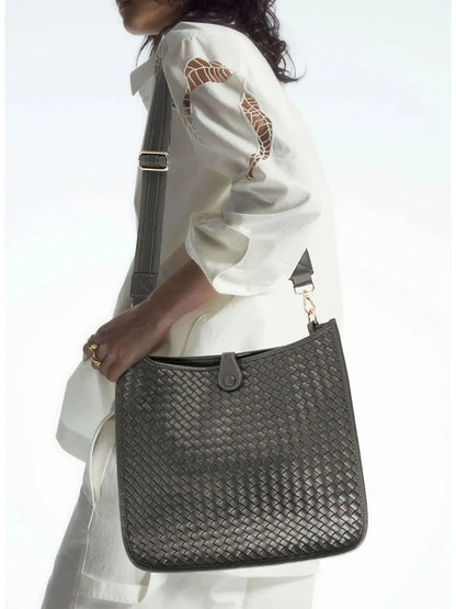 Eduarda Woven Messenger Bag