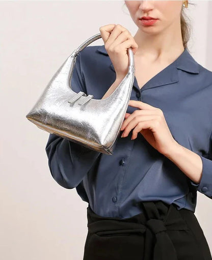 Liz Genuine Leather Baguette Bag