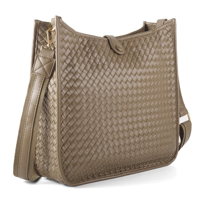Eduarda Woven Messenger Bag