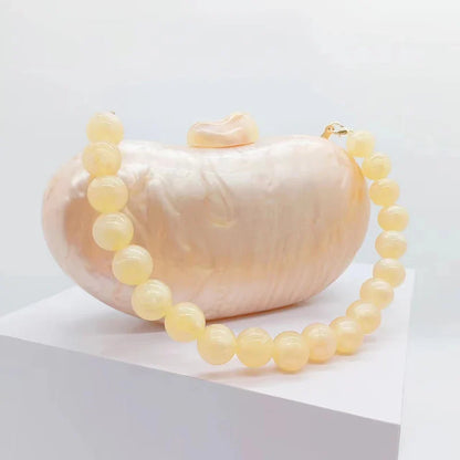 Zendaya Pearlised Acrylic Clutch Bag