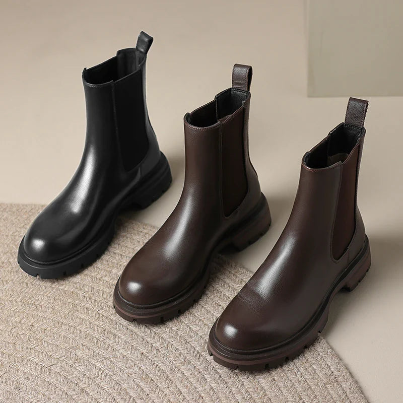 Low-Top Platform Boots with Elastic