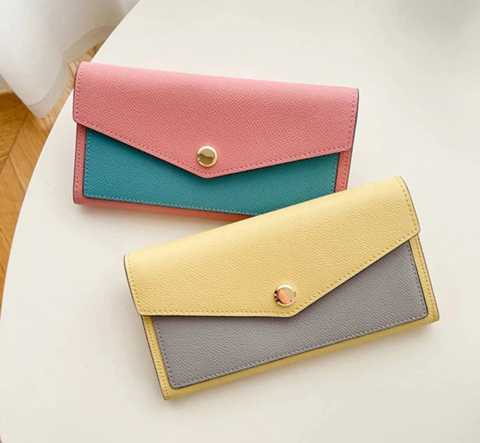 Colourful Genuine Leather Envelope Wallet Karen