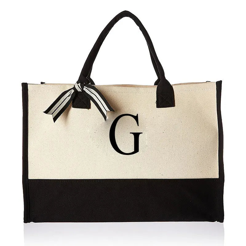 Personalised Initial Canva Bag