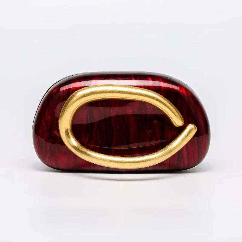 Organic Leather Clutch Crossbody Bag