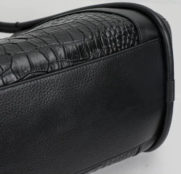 Medium Genuine Leather Bag Adriana Croco