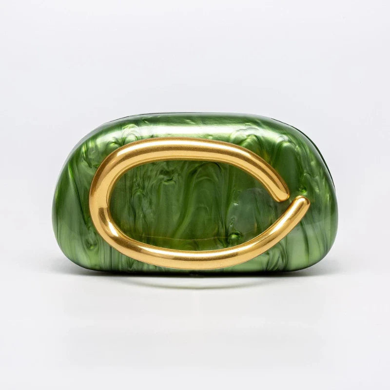 Organic Leather Clutch Crossbody Bag