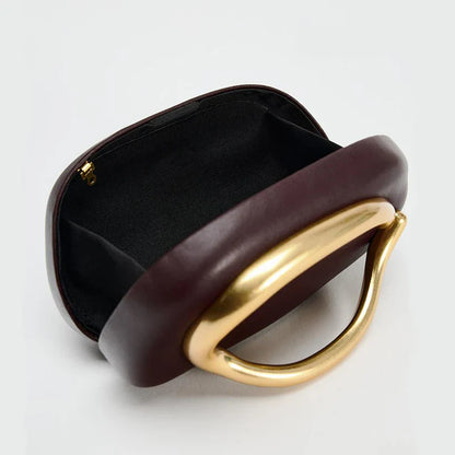 Organic Leather Clutch Crossbody Bag