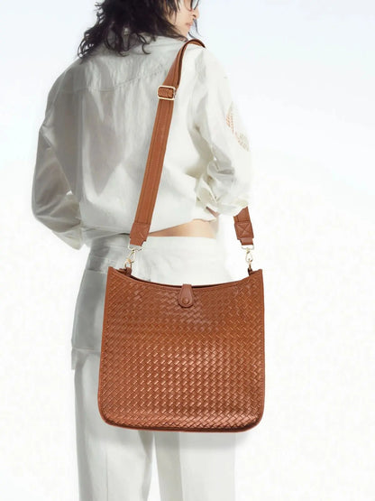 Eduarda Woven Messenger Bag