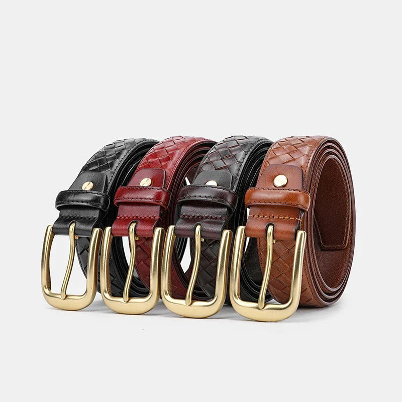 Genuine Braided Leather Belt Zila