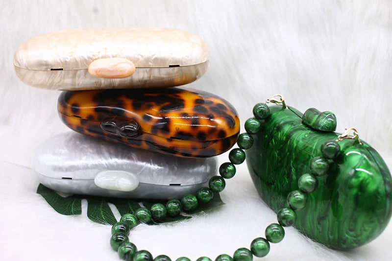 Zendaya Pearlised Acrylic Clutch Bag