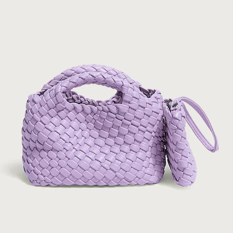 Small Woven Moon Bag