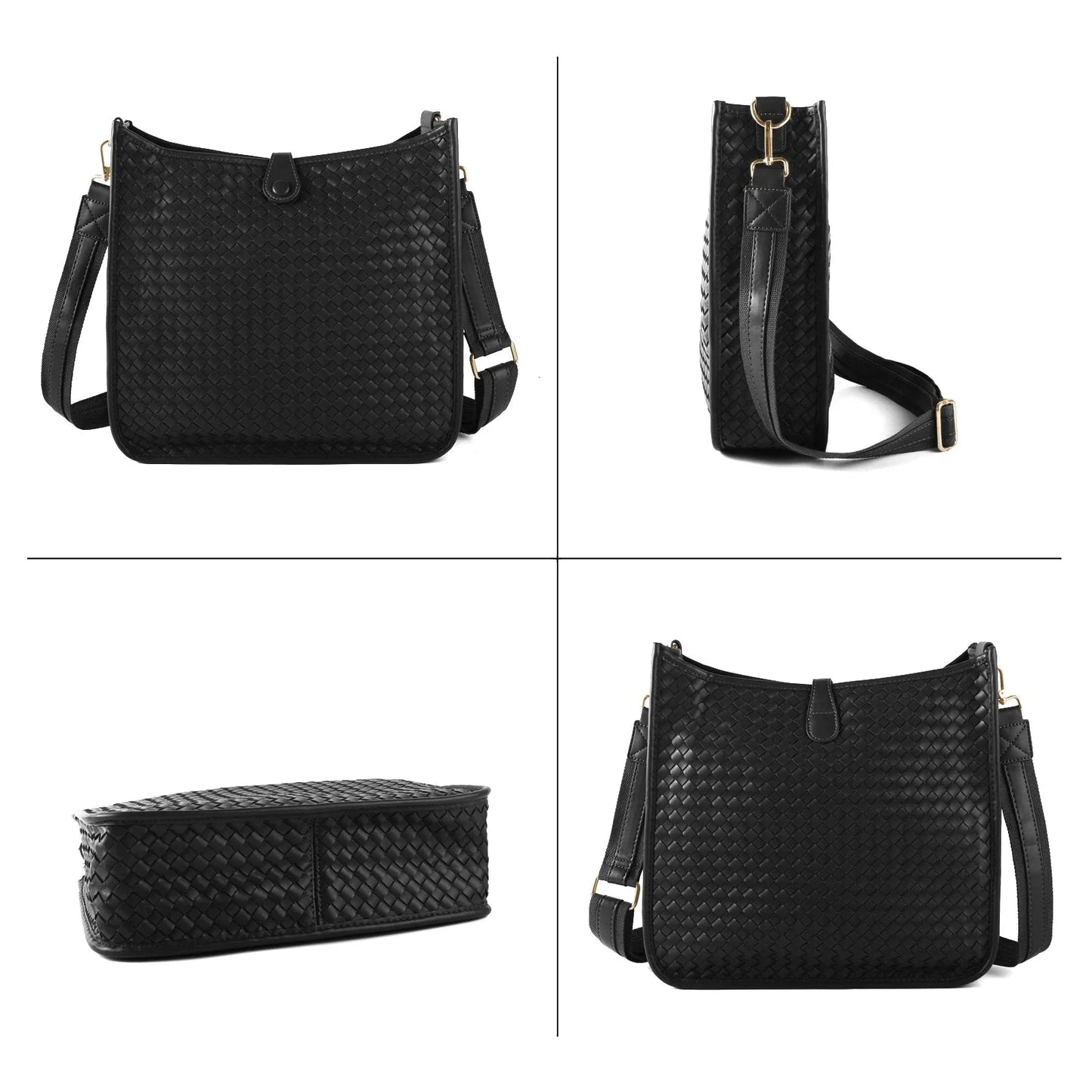 Eduarda Woven Messenger Bag