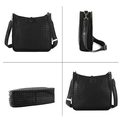 Eduarda Woven Messenger Bag