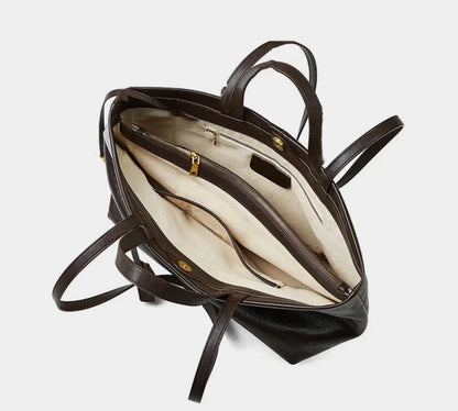 Zélie Genuine Leather Tote Bag