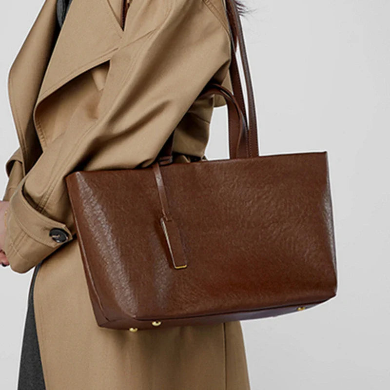 Zélie Genuine Leather Tote Bag