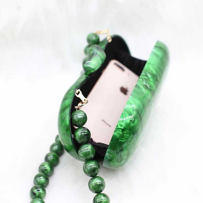 Zendaya Pearlised Acrylic Clutch Bag