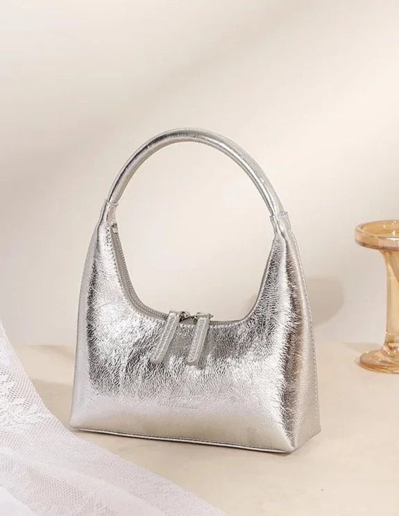 Liz Genuine Leather Baguette Bag