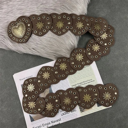 Western Cowboy Hearts Belt