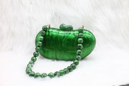 Zendaya Pearlised Acrylic Clutch Bag