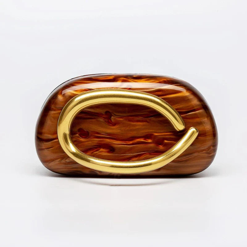 Organic Leather Clutch Crossbody Bag