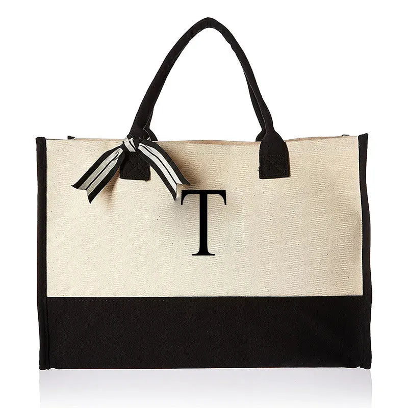 Personalised Initial Canva Bag