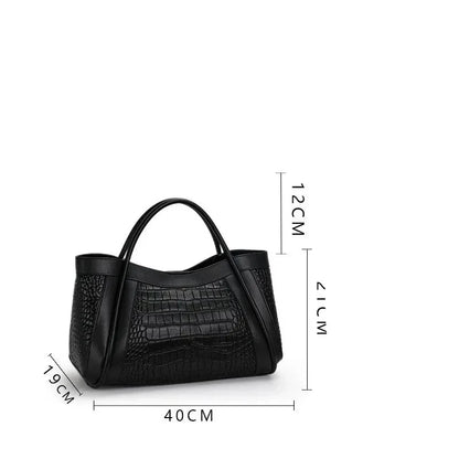 Medium Genuine Leather Bag Adriana Croco