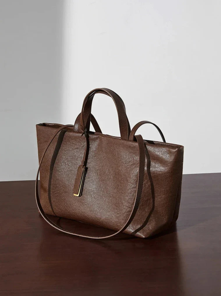 Zélie Genuine Leather Tote Bag
