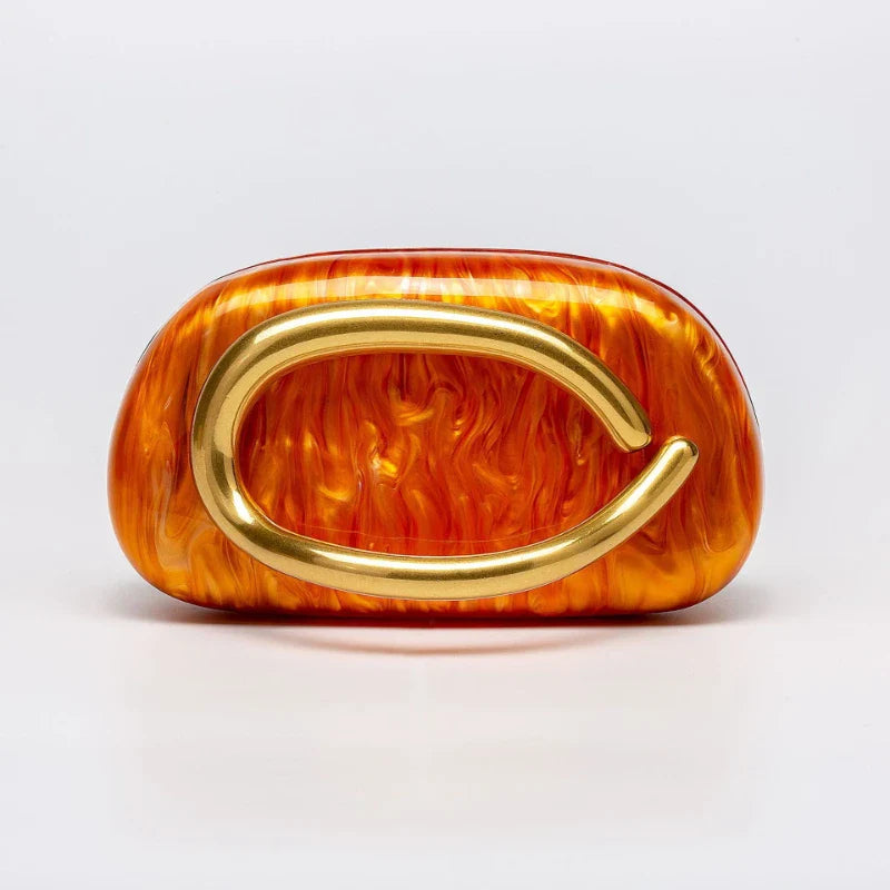 Organic Leather Clutch Crossbody Bag