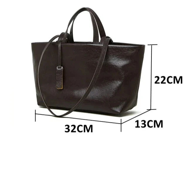 Zélie Genuine Leather Tote Bag
