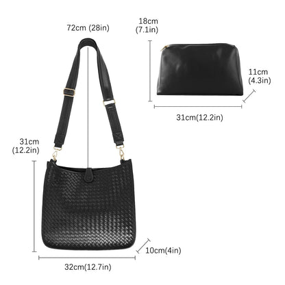 Eduarda Woven Messenger Bag