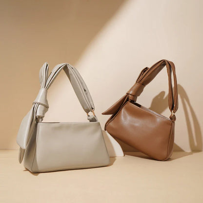 Cecilia Genuine Leather Crossbody Bag with Bow