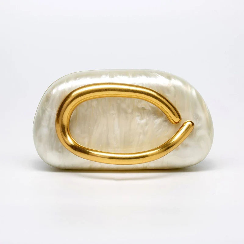 Organic Leather Clutch Crossbody Bag