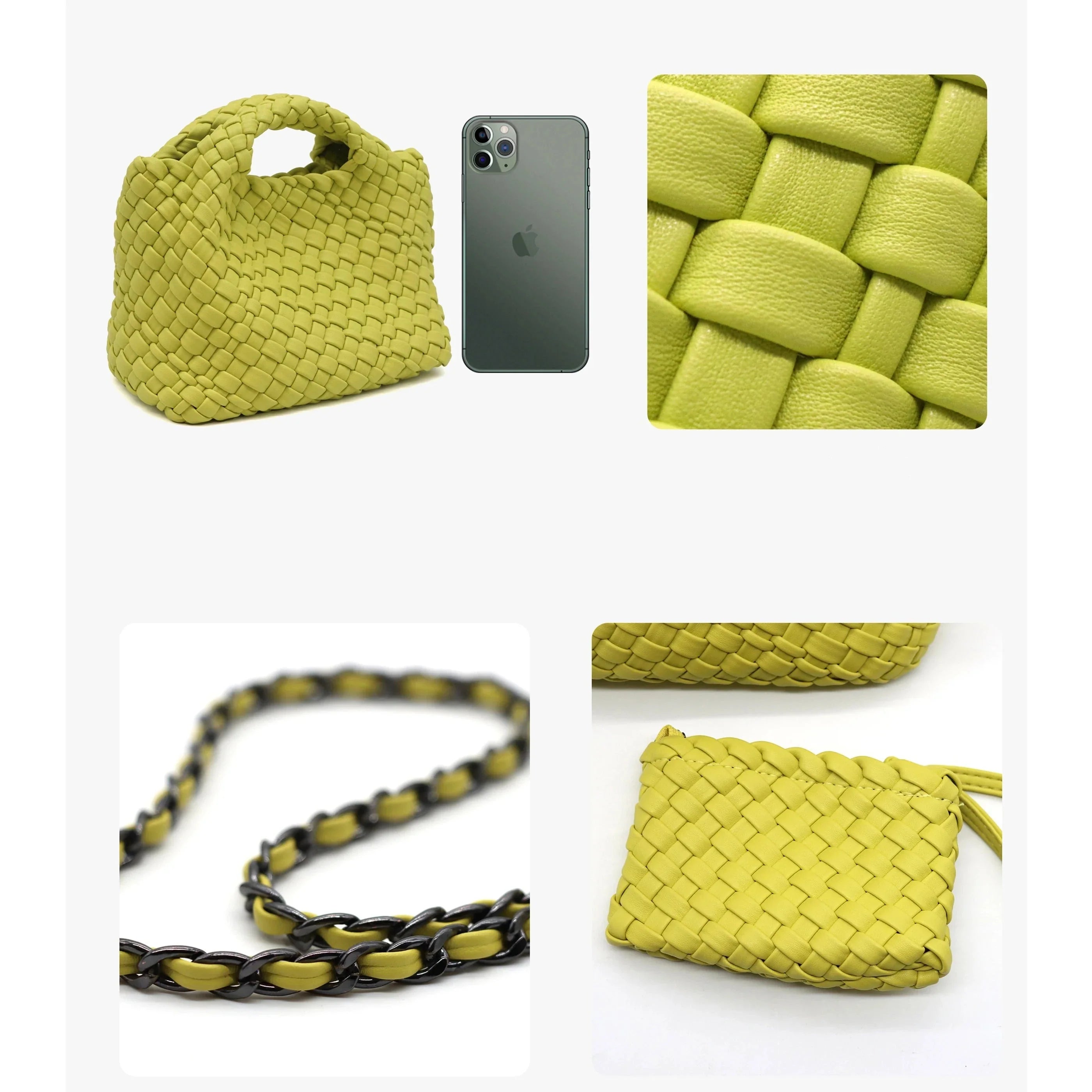 Small Woven Moon Bag