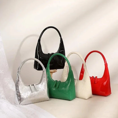 Liz Genuine Leather Baguette Bag