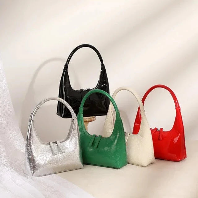 Liz Genuine Leather Baguette Bag