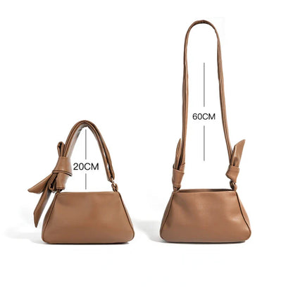 Cecilia Genuine Leather Crossbody Bag with Bow