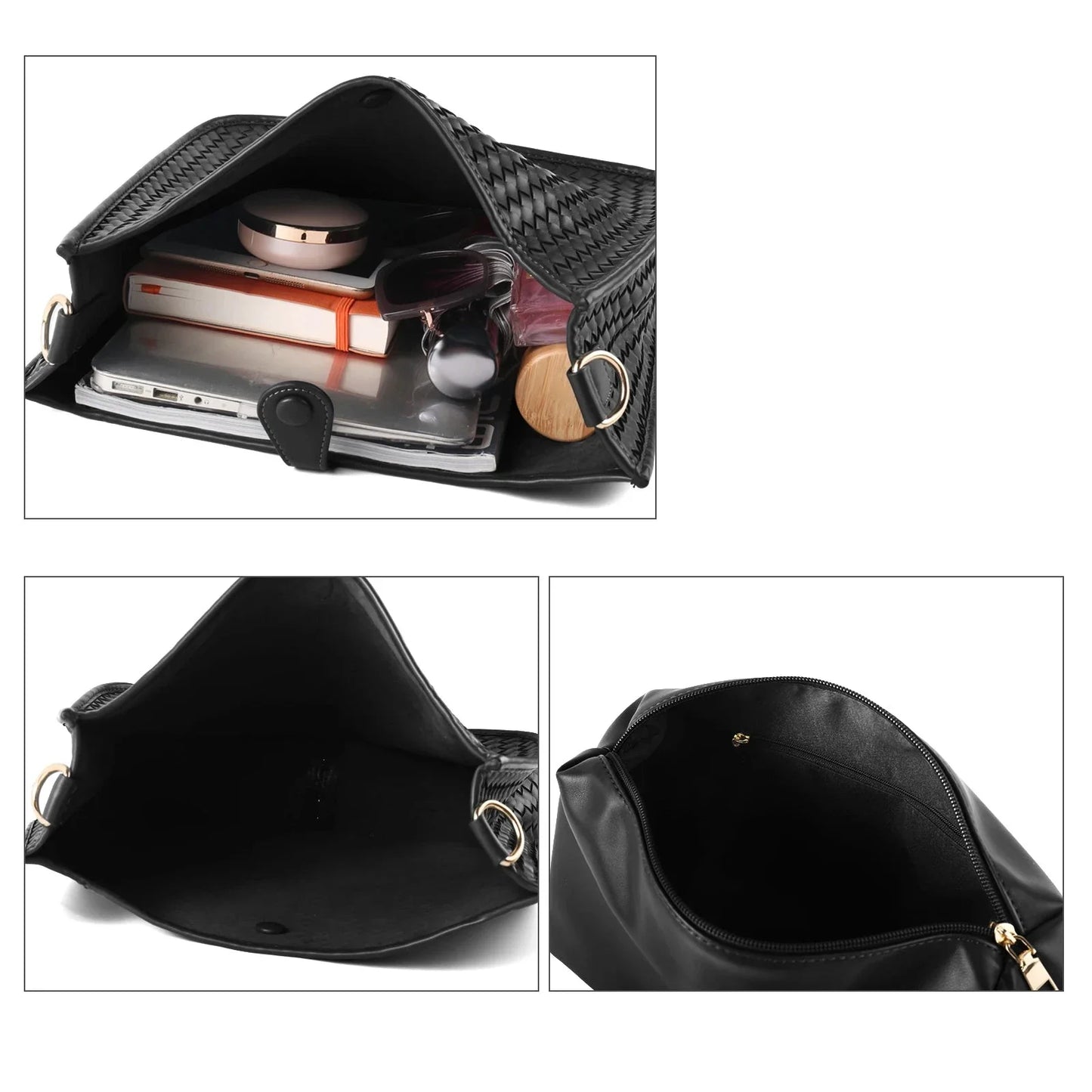 Eduarda Woven Messenger Bag