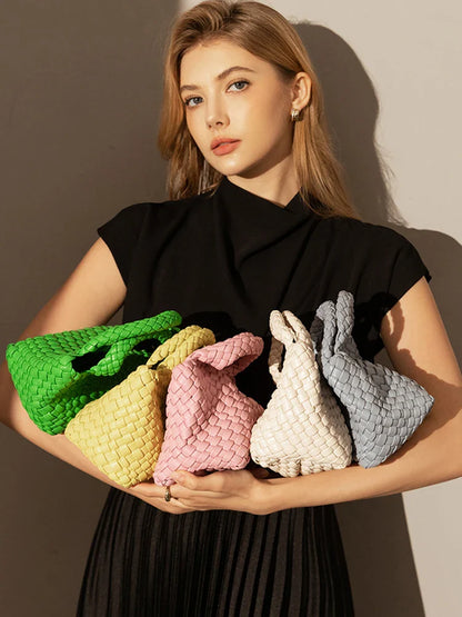 Small Woven Moon Bag