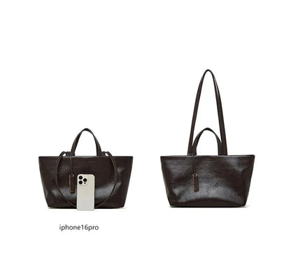 Zélie Genuine Leather Tote Bag