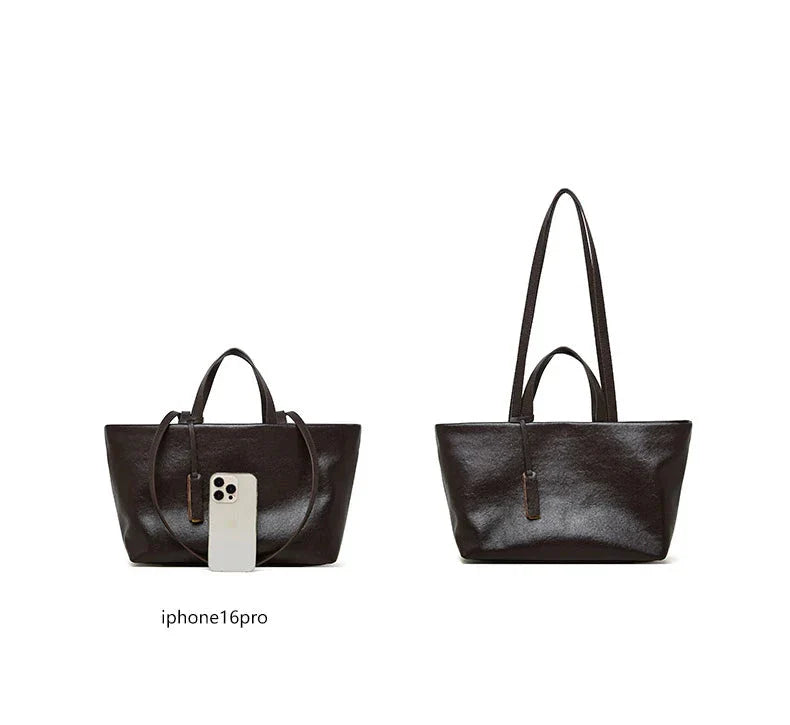 Zélie Genuine Leather Tote Bag