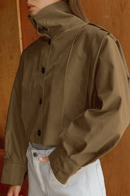 Abigail Pleated Collar Jacket