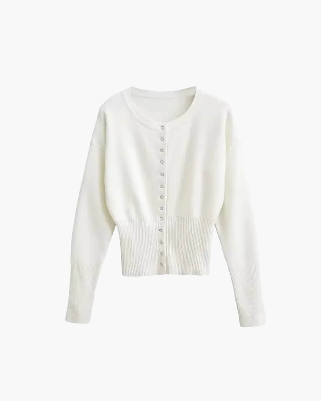 Alice Cardigan Sweater with Round Neck