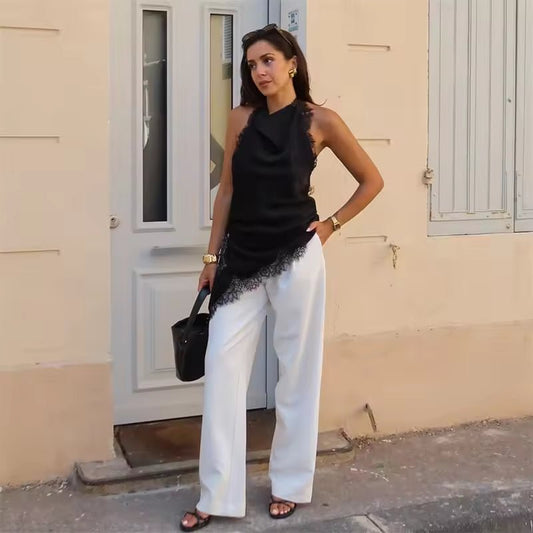 Anne Backless Lace Top