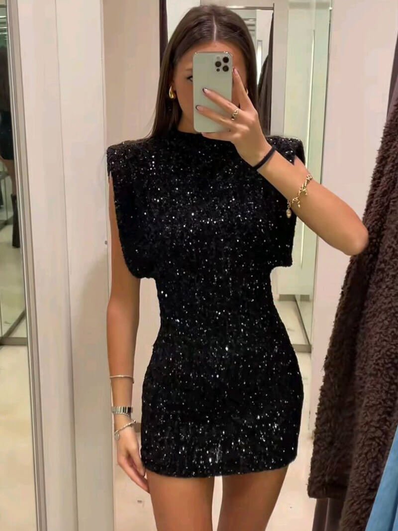 Annie Glitter Mini Dress