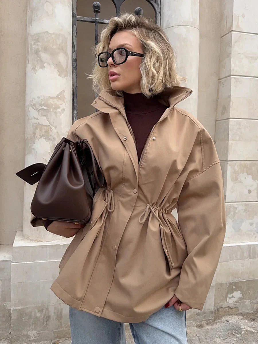 Ava Drawstring Trench Coat