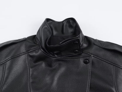 Cecil Asymmetrical Leather Jacket