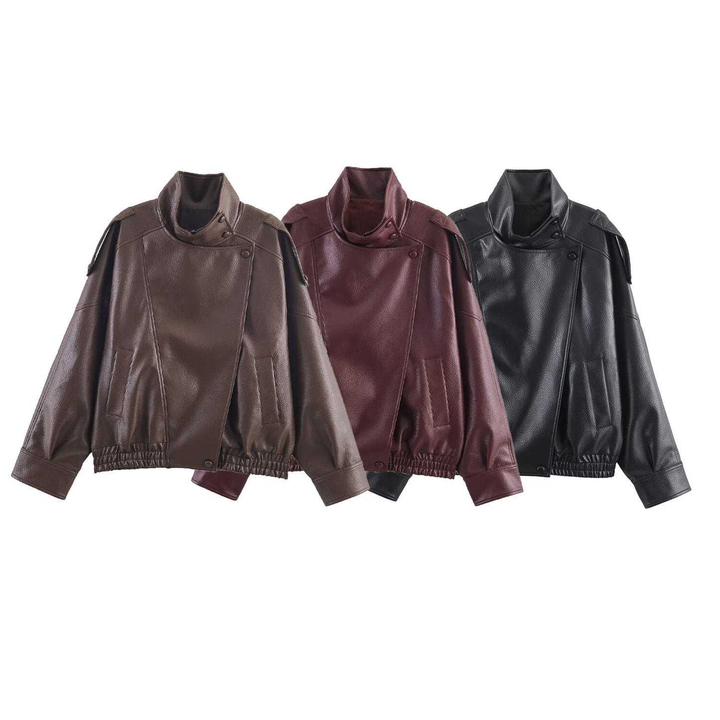 Cecil Asymmetrical Leather Jacket