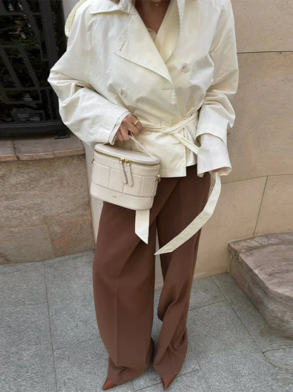 Dominique Stand Collar Trench Coat