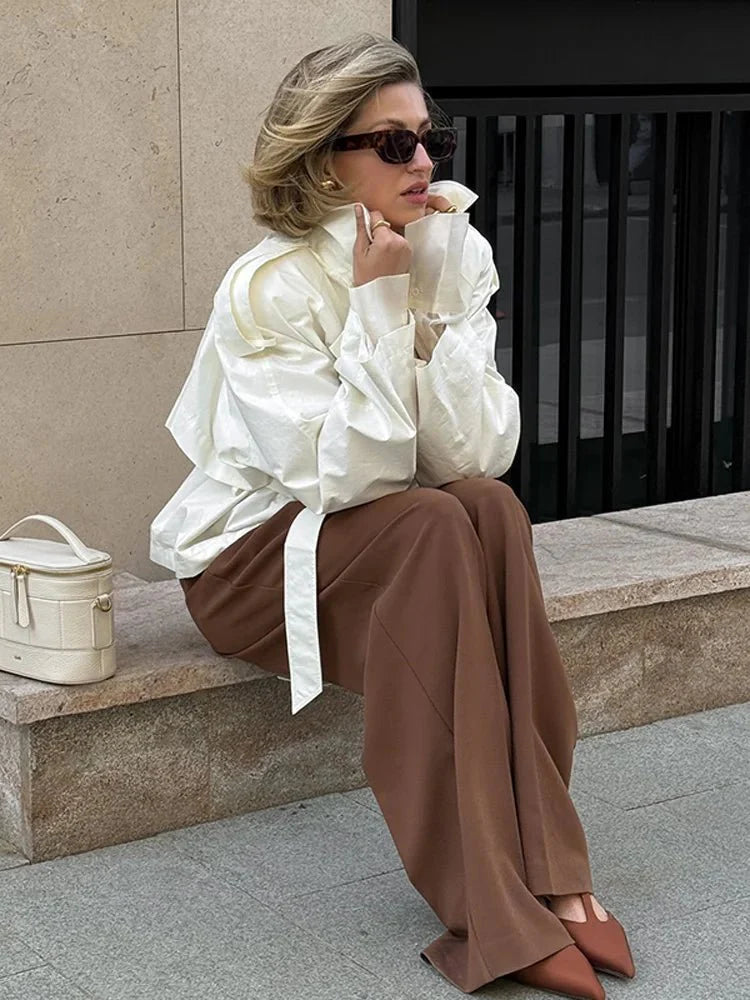 Dominique Stand Collar Trench Coat