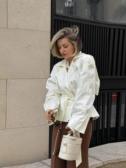 Dominique Stand Collar Trench Coat